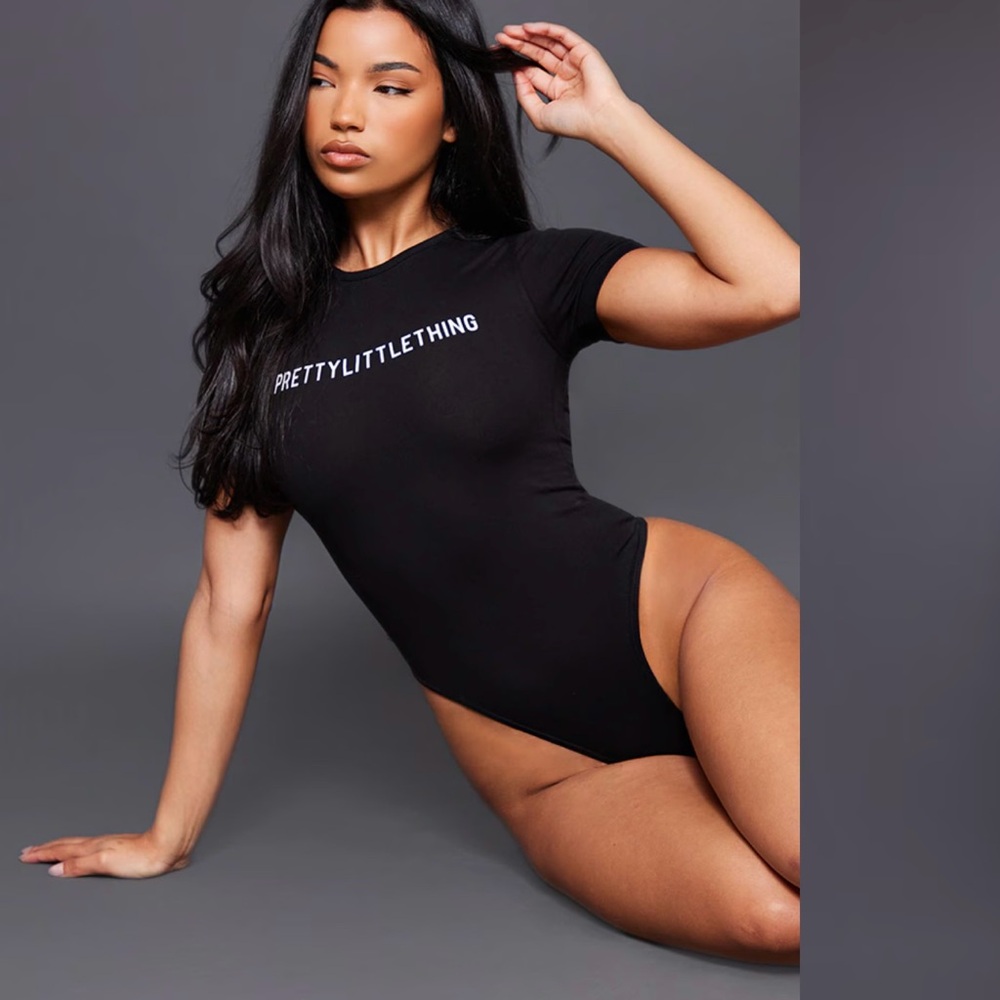 PrettyLittleThing Classic Black Bodysuit